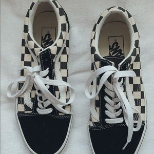Black Checkered Old School Vans